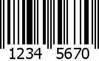 sample EAN 8 barcode